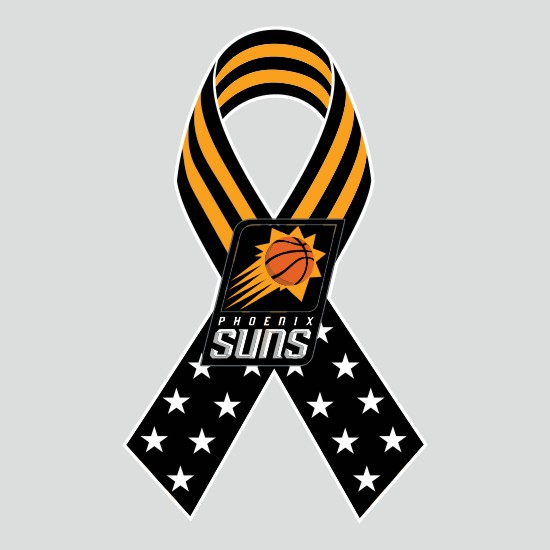 Phoenix Suns Ribbon American Flag logo iron on paper